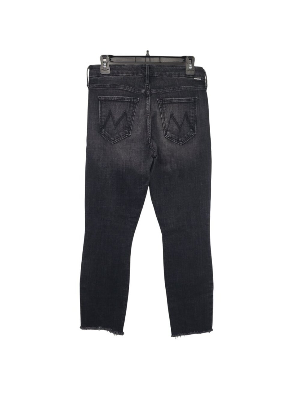 Mother The Looker Ankle Fray $208 Stargazing Faded Black Raw Hem Jeans 27 - Picture 5 of 14